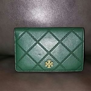Firm Price NWOT Tory Burch Green wallet